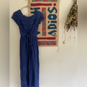 OAXACA! cotton dress in vibrant ocean blue